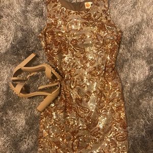 Available Brown/Tan Sequin Dress